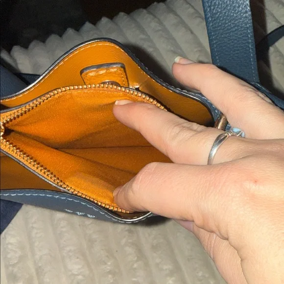 Coach Dark Blue Leather Shoulder Bag or crossbody - Picture 6 of 7